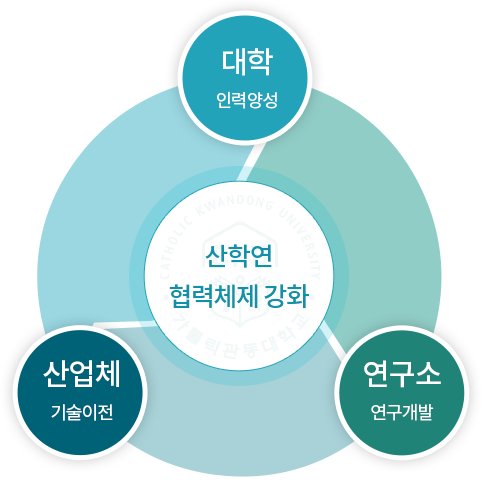 산학연 협력체제 강화 - 대학 인력양성, 산업체 기술이전, 연구소 연구개발